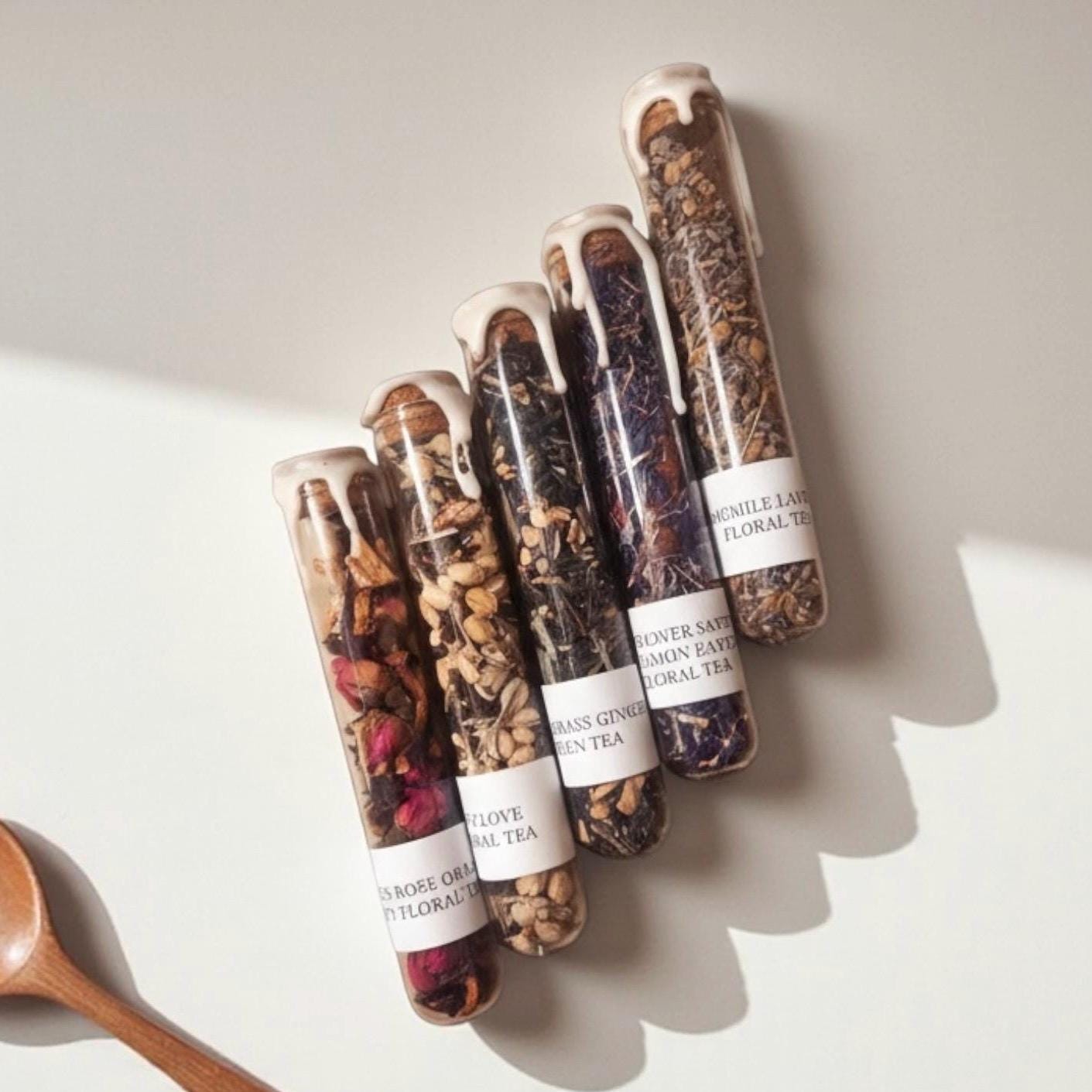 Herbal Tea Sampler | Glass Tube Tea Gift Set