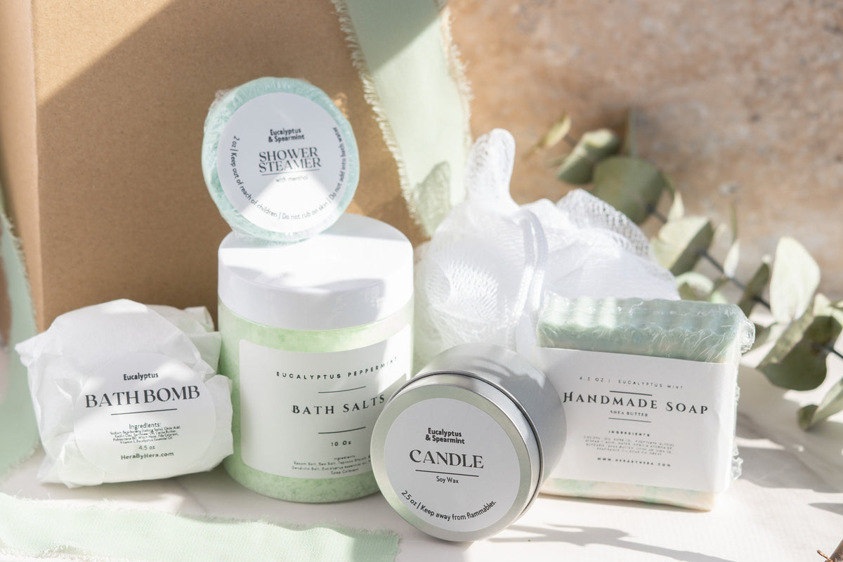 Eucalyptus Bath Soak Spa Self Care Box Set