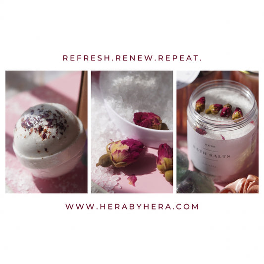 Rose bath salts bath soak bath bomb