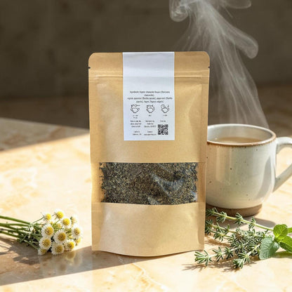 Terra Botanica Loose Leaf Herbal Tea | Chamomile Mint Tea | Caffeine Free Tea | Spearmint Peppermint Thyme Blend
