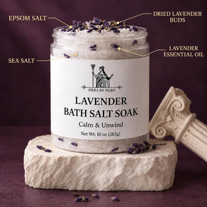 Bath Salts Soak with Sea Salt and Essential Oils | lavender, Eucalyptus, Citrus Calendula | Walnut Body Scrub