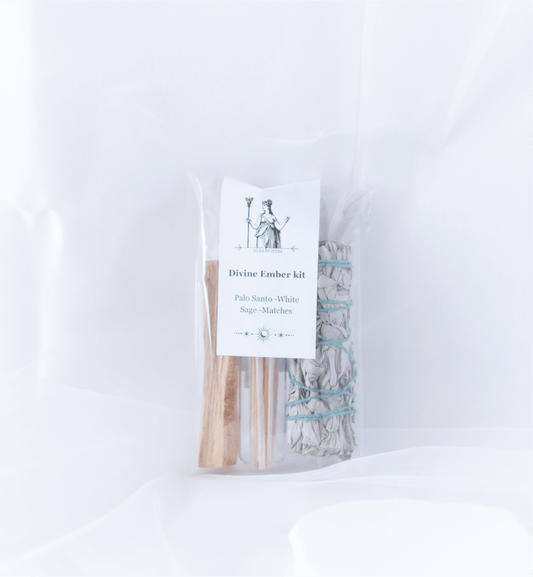 Sacred Smoke Trio– Sage, Palo Santo and Matches Kit.
