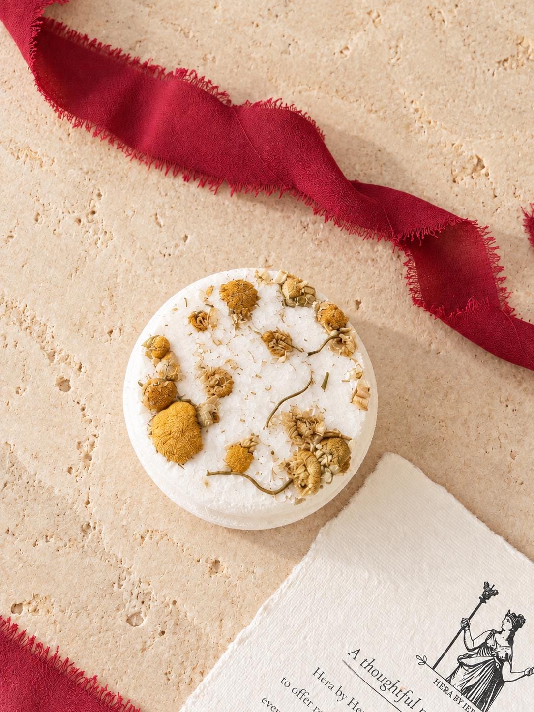 Bath Gift Set, Rose Chamomile Epsom Salt Soak With Fizzy Bombs