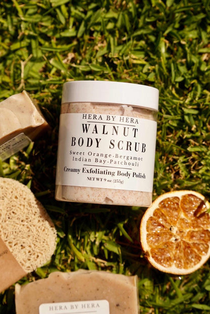 Walnut Body Scrub & Indian Bay Black Walnut Powder  Soap Duo