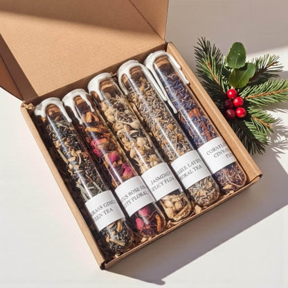 Herbal Tea Sampler | Glass Tube Tea Gift Set