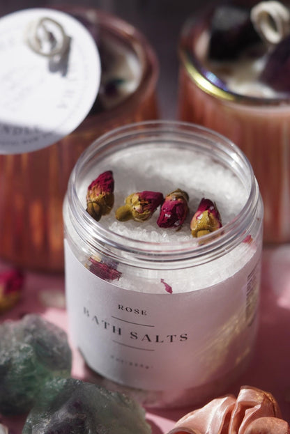 Rose Thinking of  You Spa Gift Set of 2 | Bath Salts and Bath Bomb