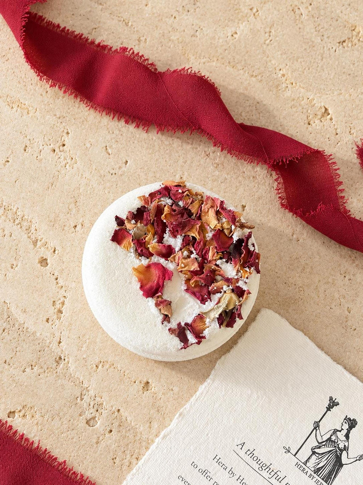 Rose Bath Set, Epsom And Sea Salt Soak and Bath Bomb