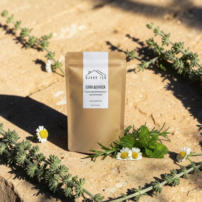 Terra Botanica Loose Leaf Herbal Tea | Chamomile Mint Tea | Caffeine Free Tea | Spearmint Peppermint Thyme Blend