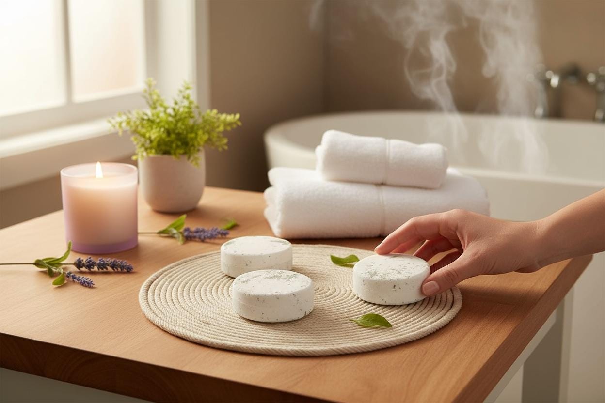 Eucalyptus Shower Steamer Set (4-Pack) — Aromatherapy Spa Experience at Home