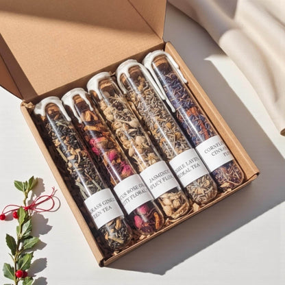 Herbal Tea Sampler | Glass Tube Tea Gift Set
