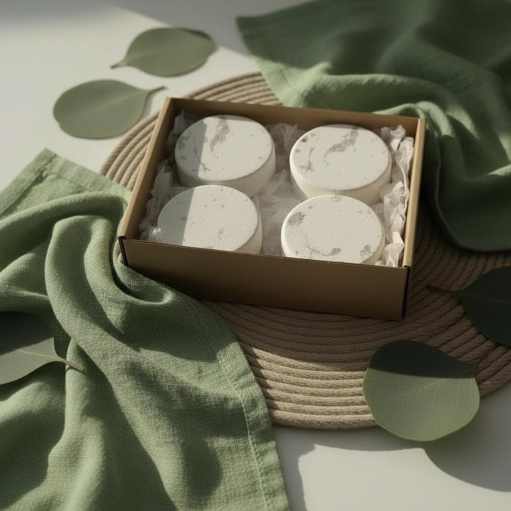 Eucalyptus Shower Steamer Set (4-Pack) — Aromatherapy Spa Experience at Home