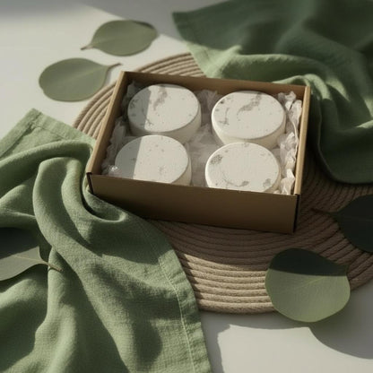 Eucalyptus Shower Steamer Set (4-Pack) — Aromatherapy Spa Experience at Home