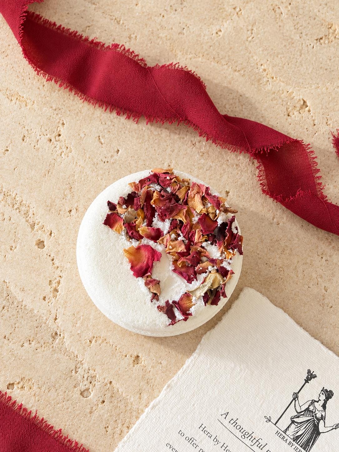 Bath Gift Set, Rose Chamomile Epsom Salt Soak With Fizzy Bombs