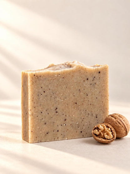 Exfoliating Walnut Scrub Set | Spa Gift Set | Indian Bay Soap Bar With Black Walnut