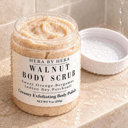 Exfoliating Walnut Scrub Set | Spa Gift Set | Indian Bay Soap Bar With Black Walnut