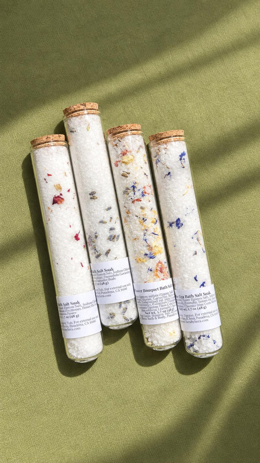 The Explorer Set - Mini Epsom Salt Bath Soaks in Glass Tubes