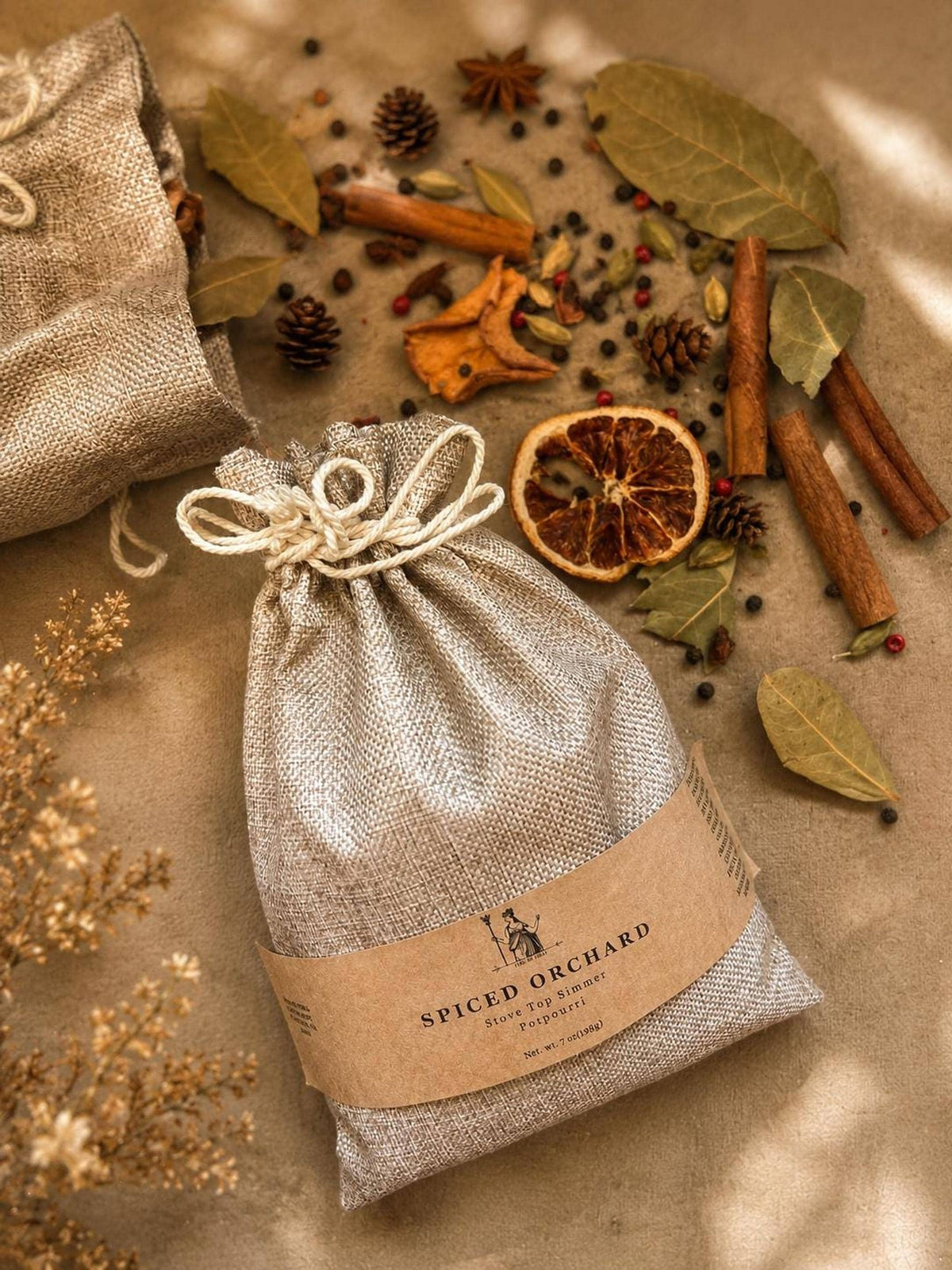 Spiced Potpourri Simmer Pot Kit in Reusable Muslin Bag | 7 oz